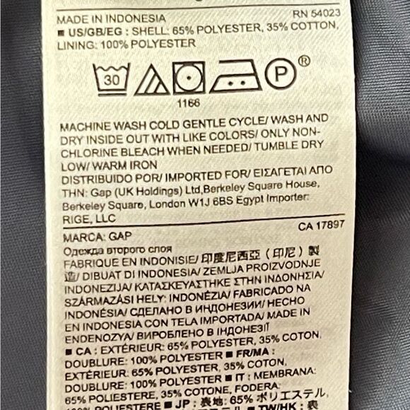 GAP Size 4 Military Sailors Mini Zip Skirt Button Pocket Lined Blue Preppy EUC - Picture 7 of 7